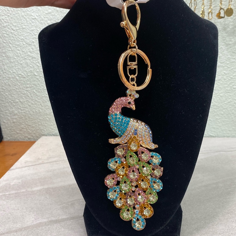 Peacock keychain.